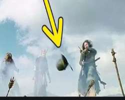 Mortensen was injured in the scene when  he kicks an Orc helmet in the film 